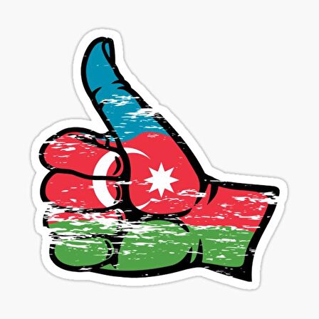 Azerbaycan Azerbaijan 17 Cm Araba Sticker Etiket MD26