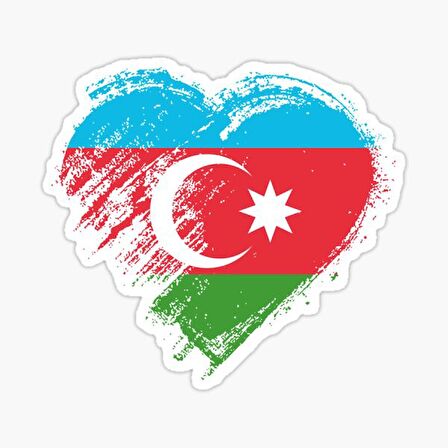 Azerbaycan Azerbaijan 18 Cm Araba Arka Cam Sticker MD3