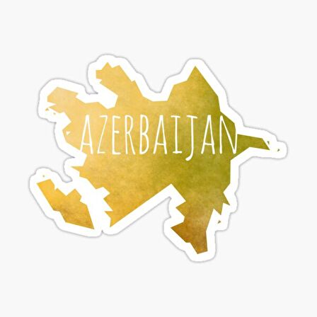 Azerbaycan Azerbaijan 18 Cm Araba Arka Cam Sticker MD4