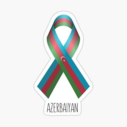 Azerbaycan Azerbaijan 18 Cm Araba Arka Cam Sticker MD9