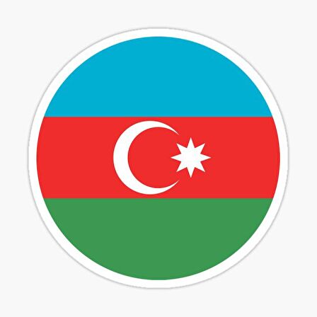 Azerbaycan Azerbaijan 18 Cm Araba Arka Cam Sticker MD11