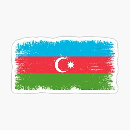 Azerbaycan Azerbaijan 18 Cm Araba Arka Cam Sticker MD12