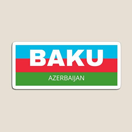 Azerbaycan Azerbaijan Bakü 17 Cm Araba Sticker Etiket