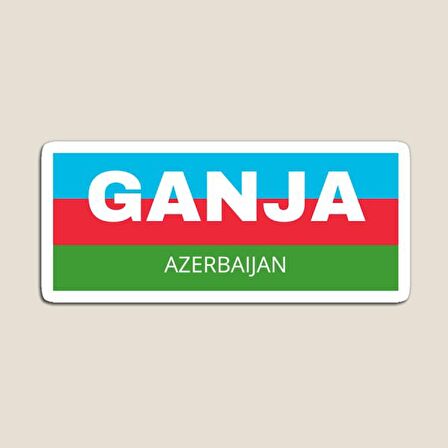 Azerbaycan Azerbaijan Ganja 17 Cm Araba Sticker Etiket