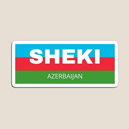 Azerbaycan Azerbaijan Sheki 17 Cm Araba Sticker Etiket