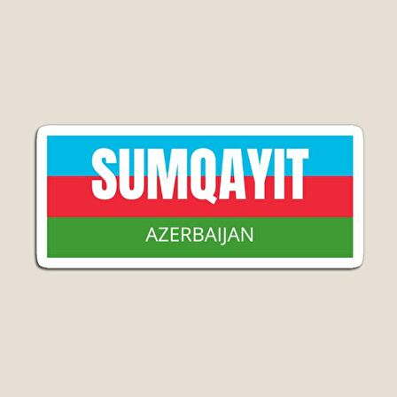 Azerbaycan Azerbaijan Sumqayit 17 Cm Araba Sticker Etiket