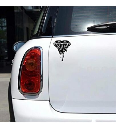 Elmas Araba stickeri siyah 16CM