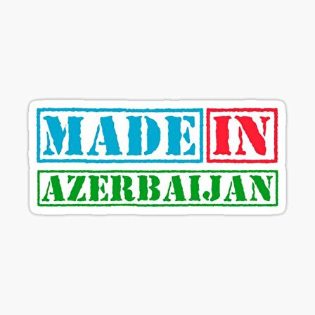 Made in Azerbaycan Azerbaijan 17 Cm Araba Sticker