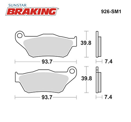 YARI METALİK ÖN FREN BALATASI / YAMAHA / X-MAX / 250cc / ÖN SAĞ  / 2005-2006-2007-2008-2009