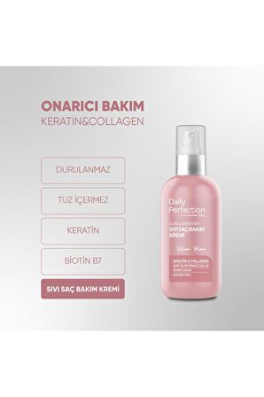 Onarıcı Bakım Keratin&Collagen içerikli Sıvı Saç Bakım Kremi 200 ml