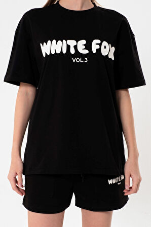 Kadın %100 Pamuk Tişört Yüksek Rubber Baskı Rahat ve Şık Tasarım