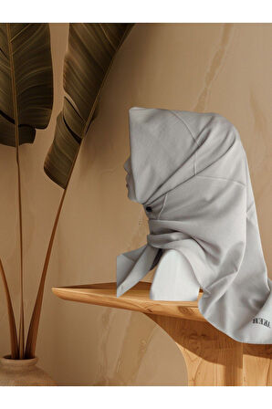 Açık Gri Aker Düz Koton Eşarp 971
