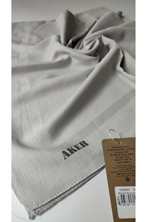 Açık Gri Aker Düz Koton Eşarp 971
