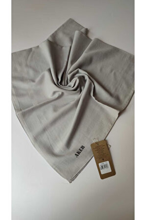 Açık Gri Aker Düz Koton Eşarp 971