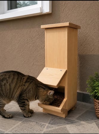 Kedi mama istasyonu bir adet kedi yuvası bir adet su yalıtımlı hazır monteli gönderilmektedir