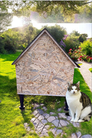 Kedi evi kedi yuvası 2 KEDİLİK  iç ve dış mekan su ve kar yalıtımlı