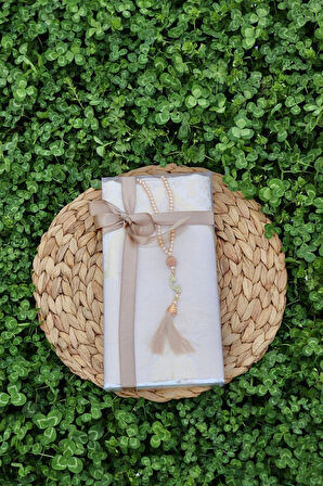 Hediyelik Pamuklu Seccade Seti S1004 Siyah