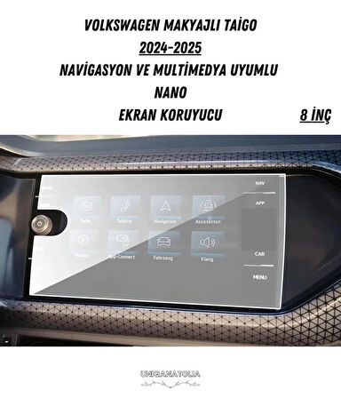 Volkswagen Makyajlı Taigo 2024-2025 Navigasyon ve Multimedya Uyumlu Nano Ekran Koruyucu