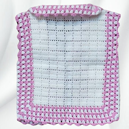 Uretti - Yıldız 7202 9515 El Örgüsü Pembe Renk Kız Çocuk Yelek / 2 Yaş