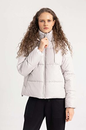 DeFacto Su Geçirmez Regular Fit Kapüşonlu Şişme Mont C0488AX24SPGR457