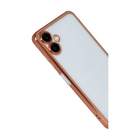 Samsung Galaxy A07 4G Razer Lensli Silikon - Çöl Titanyum