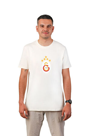 Galatasaray Orijinal 5 Yıldız Ekru Forma T-Shirt
