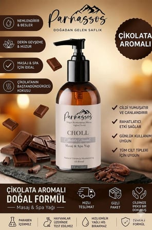 Parnassos Yasemin & Çikolata Masaj Yağı Seti 2 x 150 ML – Çekici Koku Uyumu, Romantik Masaj Seti