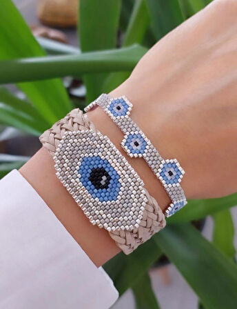 Hasır İkili Miyuki Bileklik 