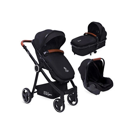 Polo Junior Siyah Travel Sistem Bebek Arabası 3 In 1