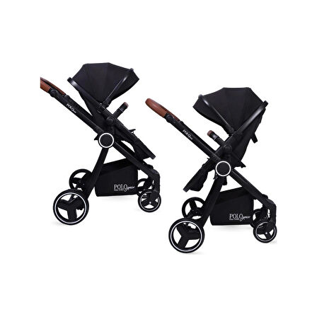 Polo Junior Siyah Travel Sistem Bebek Arabası 3 In 1