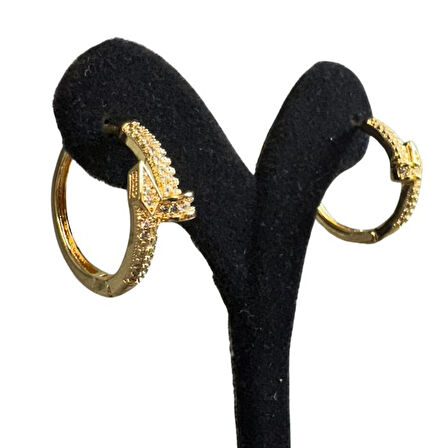 Uretti - İREM 3914 Zirkon Taşlı Çivi Model Çelik Küpe