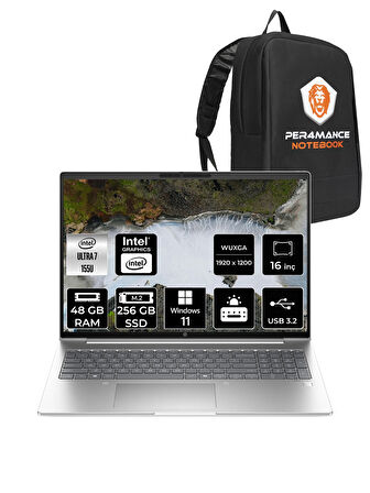HP ProBook 460 İntel Core Ultra 7 155U 48GB 256GB SSD 16'' WUXGA W11H A23BCEA & PER4 ÇANTA