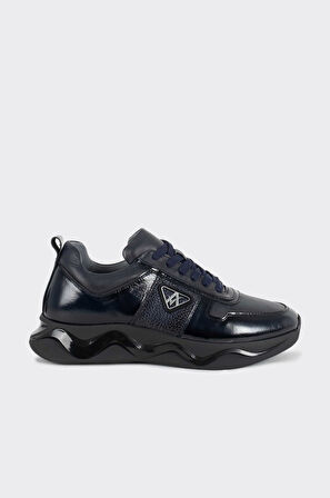 Bağcıklı Hakiki Deri Erkek Sneaker 