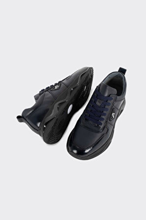 Bağcıklı Hakiki Deri Erkek Sneaker 