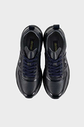 Bağcıklı Hakiki Deri Erkek Sneaker 