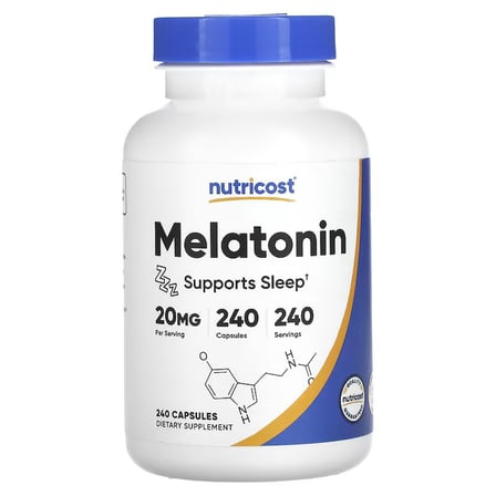 Melatonin Supports Sleep 20 mg 240 Caps.