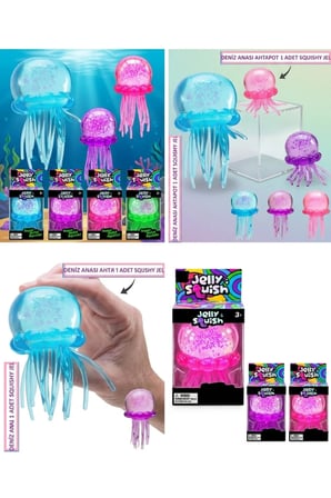 Ahtapot Deniz Anası Sukuşi Squisyh Slime Stres Yavaş Yükselir Jel Stres Simli 1 Adet