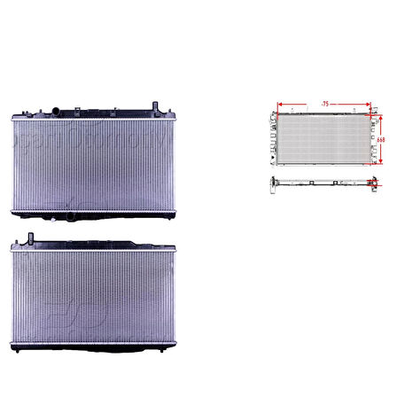 Su Radyatörü Brazing Mt 375X668X16 - 19010-52X-Z51 Wisco - Honda Hr-V 1.5i 15-18 Uyumlu