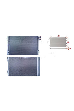 Klima Radyatörü 618x400x16 – 6930038 Wisco - Bmv 1 Serısı E81. E82. E87. 03-15 Benzınlı Uyumlu