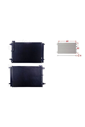 Audı A8 2.0 Tfsı 3.0 Tdı 09 Ve Sonrası Uyumlu Klima Radyatörü 668x452x16 4H0260403C Wisco