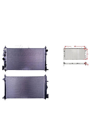 Su Radyatörü Brazing At 677X439X32 MM - 1300294 Wisco - Opel Insignia 2.0t. 2.8t Uyumlu