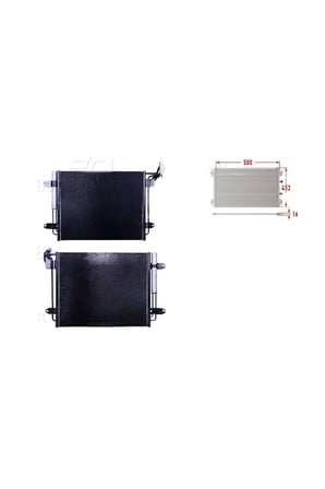 Klima Radyatörü 580x452x16 MM – 5N0820411C Wisco - Volkswagen Tıguan 1.4 07 Ve Sonrası Uyumlu