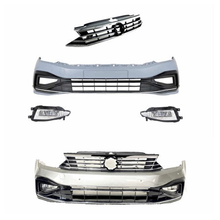 Volkswagen Passat B8 R-Lıne 14-18 Arası Uyumlu- BK-PB8R-S1- Tampon Setı Komple (On-Arka-Yan)