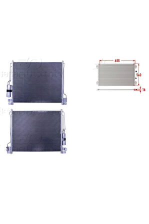 Nissan Navara. Pathfinder 05 Ve Sonrası Uyumlu Klima Radyatörü 688x540x16 92100EB500 Wisco