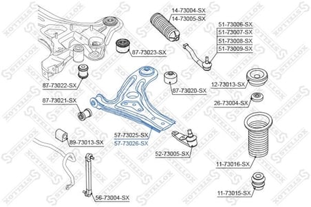 Chevrolet Kalos Aveo 2005-2011 Salıncak Ön Sol Rotilli Burclu SAC 96535082D Wisco