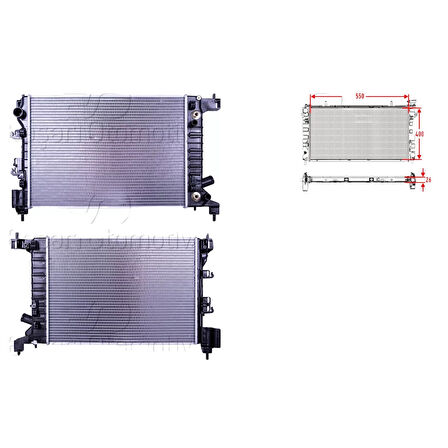 Su Radyatörü Brazing - 95460092 Wisco - Chevrolet Aveo T300 1.2. 1.4 16v 11 Ve Sonrası Uyumlu