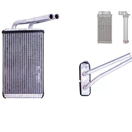Kalorifer Radyatörü Brazing Mt-At 245x156x32 Mm – 96629611 WISCO – Chevrolet 06 Ve Sonrası Uyumlu