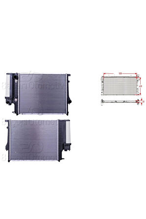 Su Radyatörü Brazing At - 1723527 Wisco - Bmv 5 Serisi E34 M50 5.20ı. 5.25ı 87-96 Uyumlu