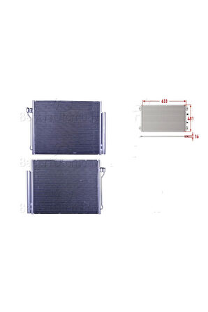 Klima Radyatörü 633x481x16 Mm – 9219843 Wisco - Bmw 5 Serısı F07 F10 F11 08-19 Benzın Uyumlu