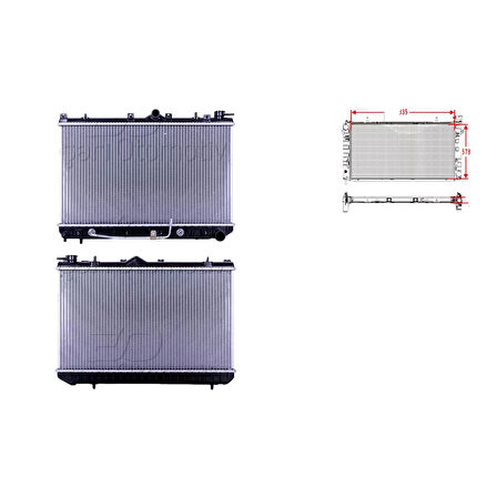 Su Radyatörü - 25310-24700 Wisco - Hyundai Excel (X-2) 1.5 89-95/ S Coupe (Slc) 1.5 90-96 Uyumlu